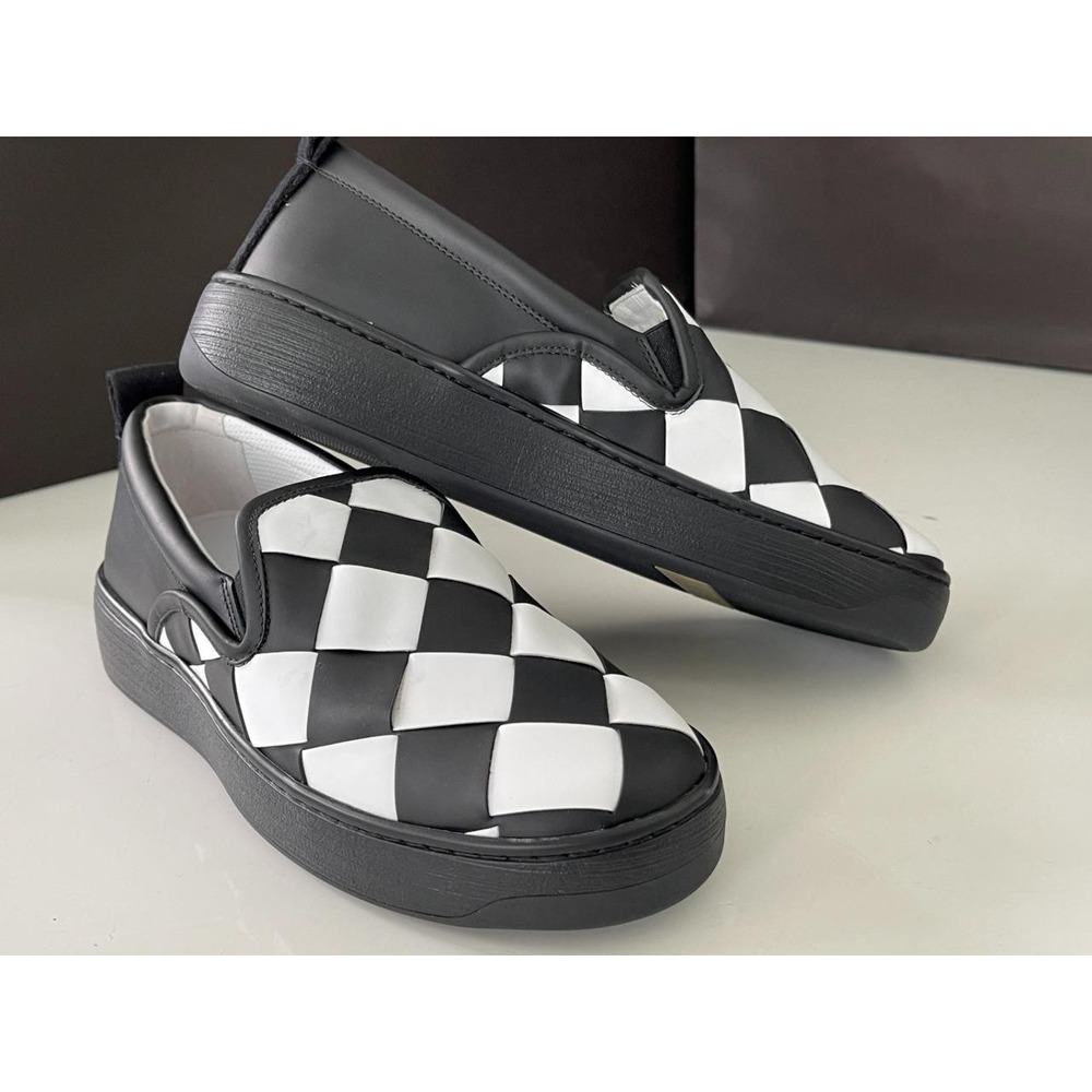 BOTTEGA VENETA 578393 Womens Bicolor Intrecciato Black/White Sneaker Shoe Eur 38 - Picture 7 of 12